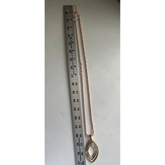 RMN Roman Gold & Silver-Tone Long Teardrop Pendant Necklace On Rose Gold Chain - Picture 5 of 7